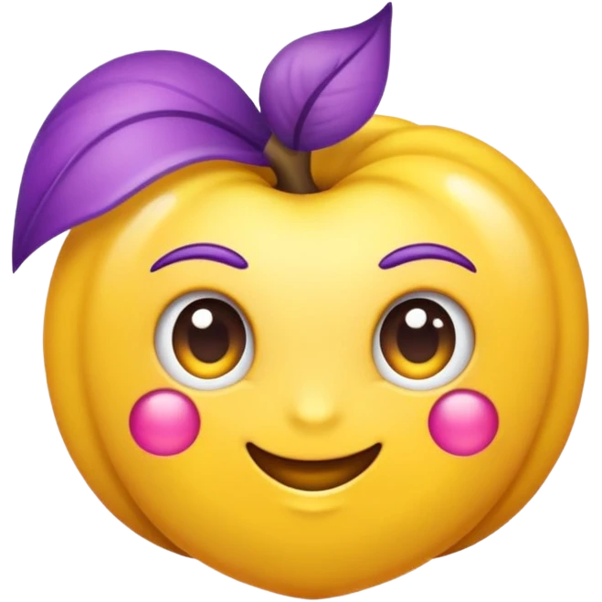 Coração amarelo e roxo emoji