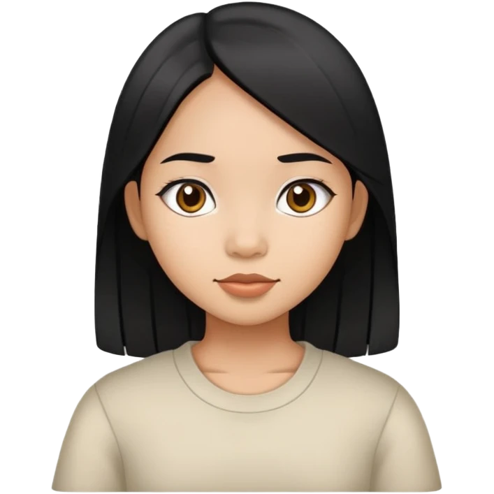 Filipino girl straight hair emoji