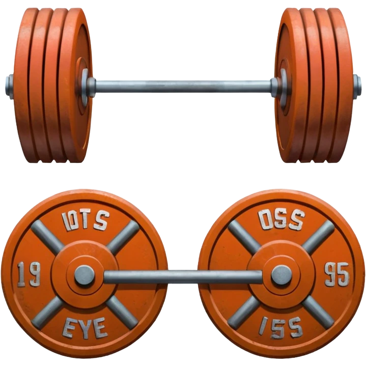 Gym facade with a sign featuring giant weights. emoji