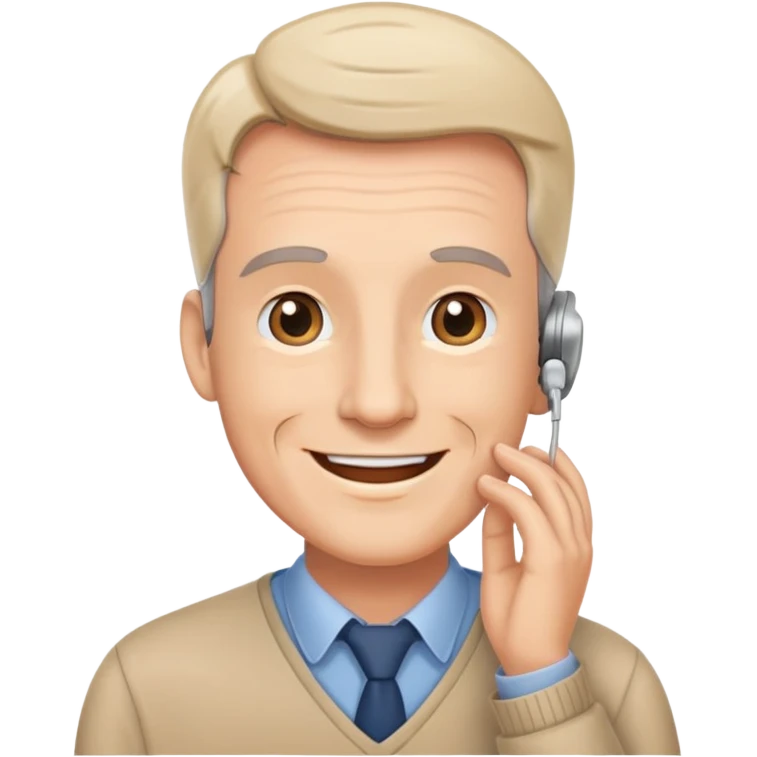 man with hearing aid emoji