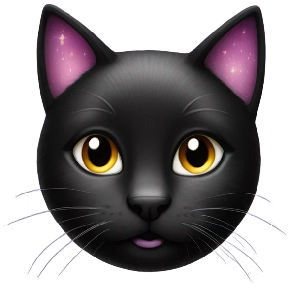 sparkly black cat  emoji