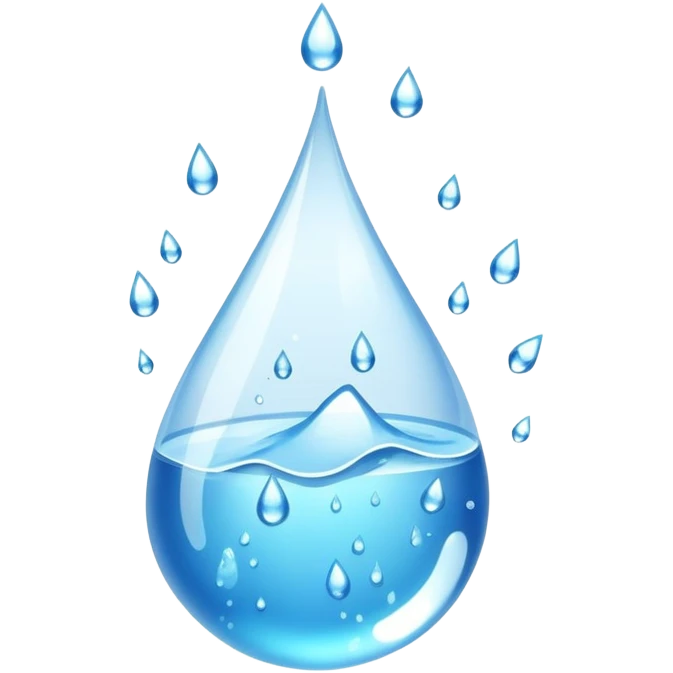 water droplet with splash and sparkles emoji