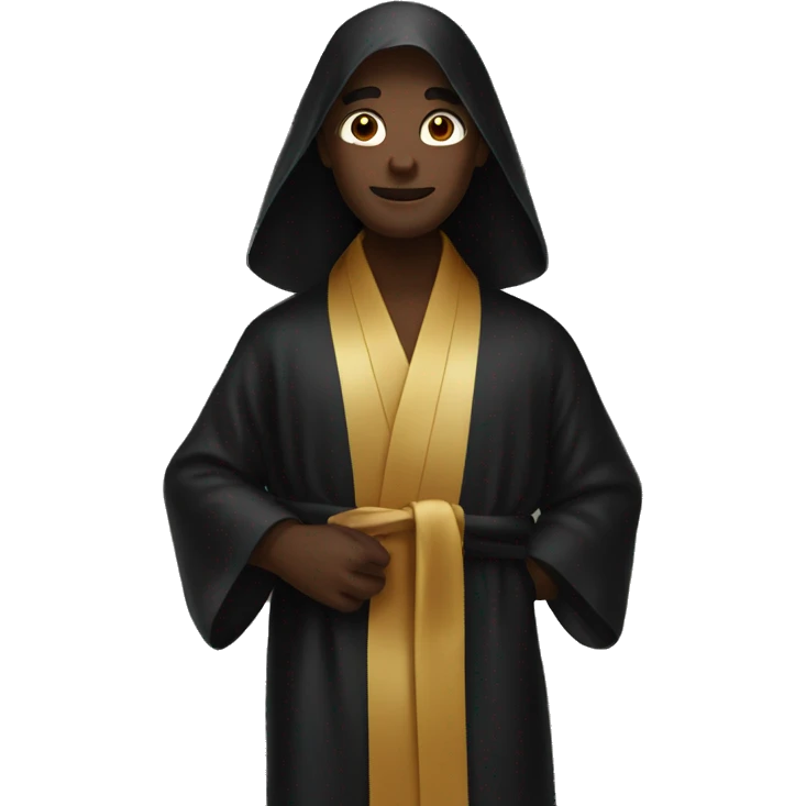 Long black silk robe emoji