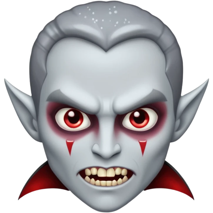 glitter gray dent vampire  emoji