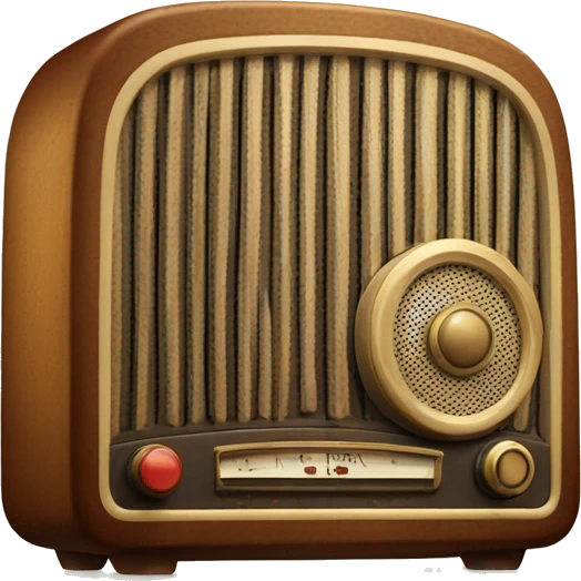 retro 1930's radio emoji