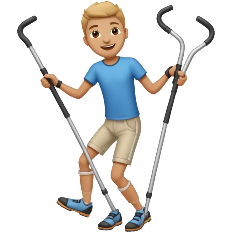 dancing with crutches emoji