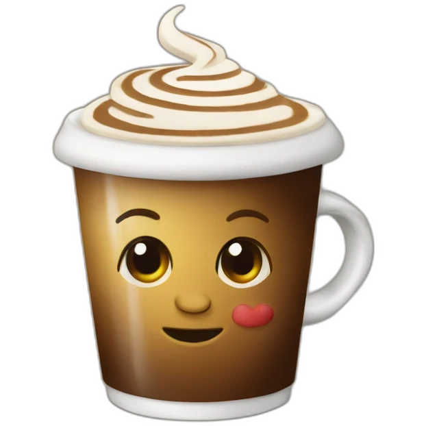 a coffee with swirls emoji