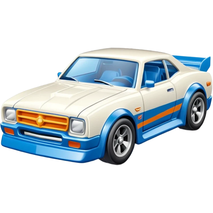 Машинка HotWheels белого цвета, в голубой классической упаковке HotWheels. emoji