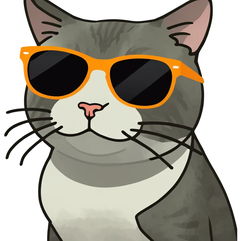 Cat with sunglasses emoji