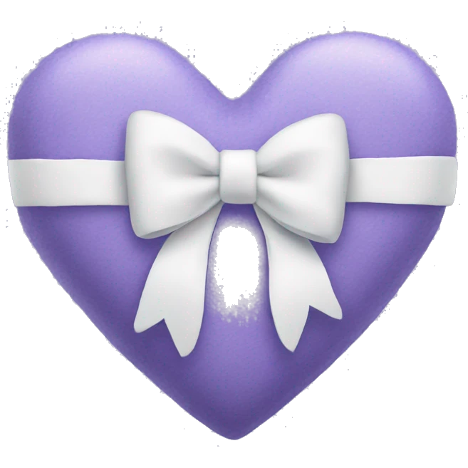 Lavender heart with white bow emoji