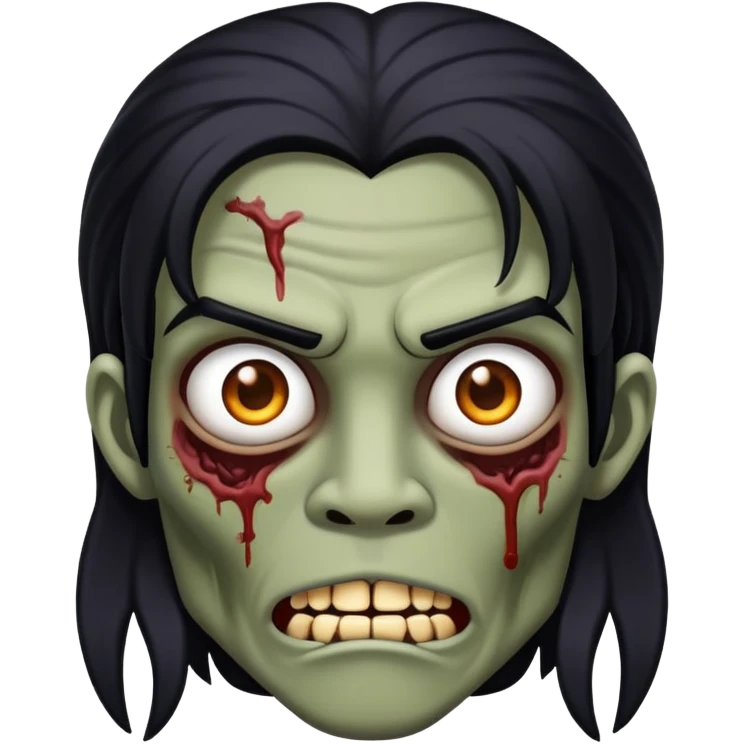 Zumbi cabelo longo emoji