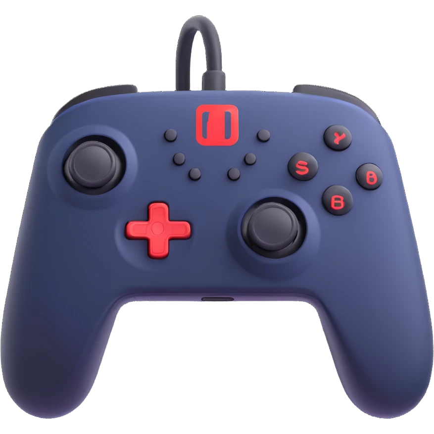 Nintendo Switch 2 Pro Controller, 3D render, realistic emoji