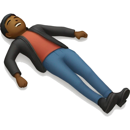 Person lying face first on the ground emoji