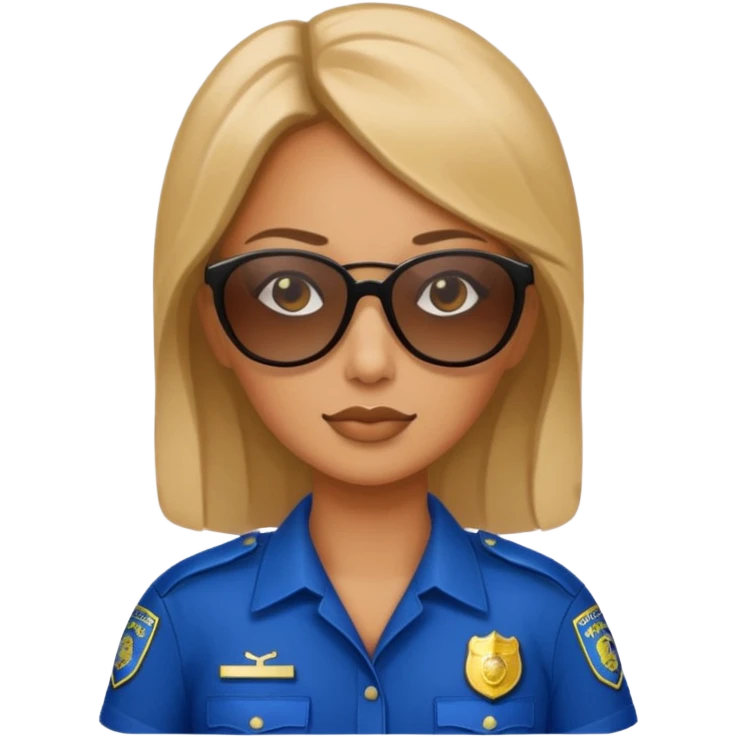woman police wearing sun glasses emoji