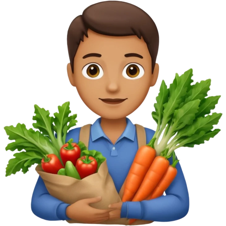 hours holding vegetables bag emoji