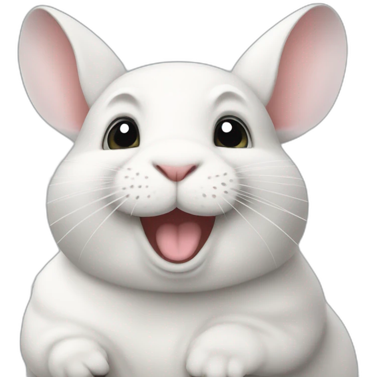 happy white chinchilla emoji