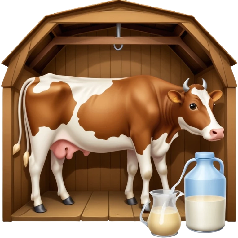 Cow getting milked emoji
