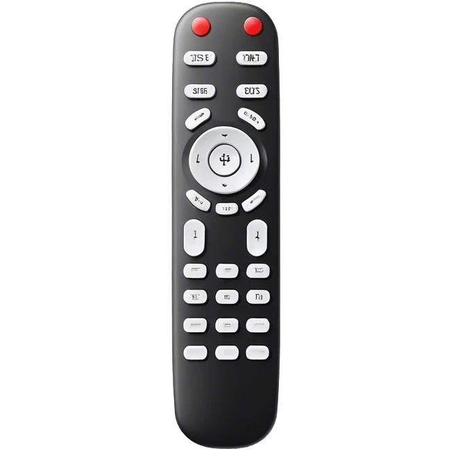 Black tv remote control emoji