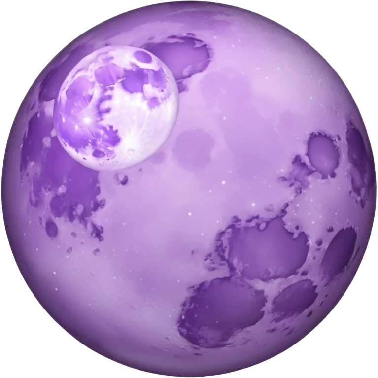 realistic Light purple moon emoji