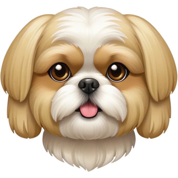shih tzu dog with blonde fur  emoji