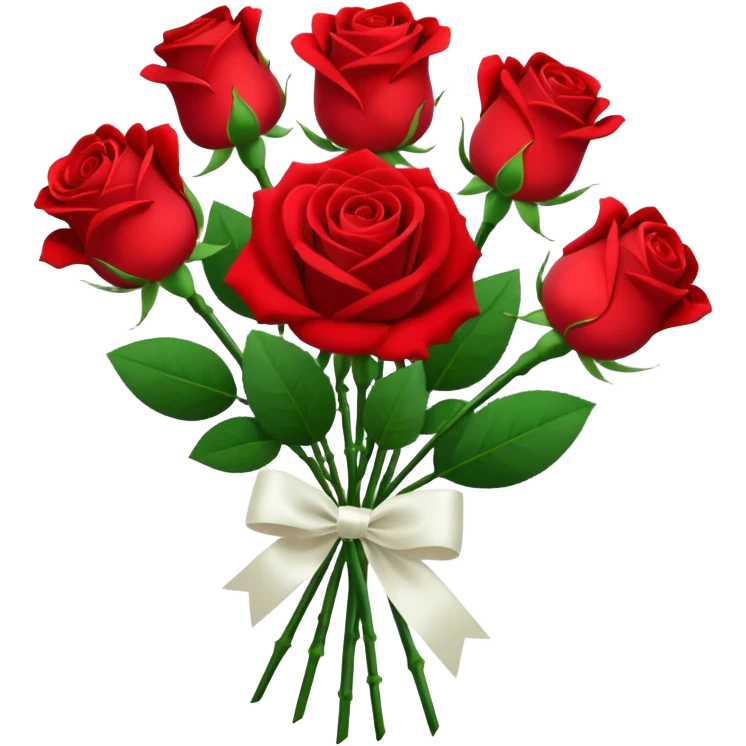 bouquet of 5 roses emoji