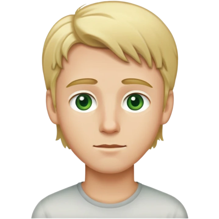 tall boy with blond hair and brown and green eyes emoji