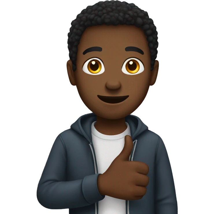 a black person with thumbs  emoji