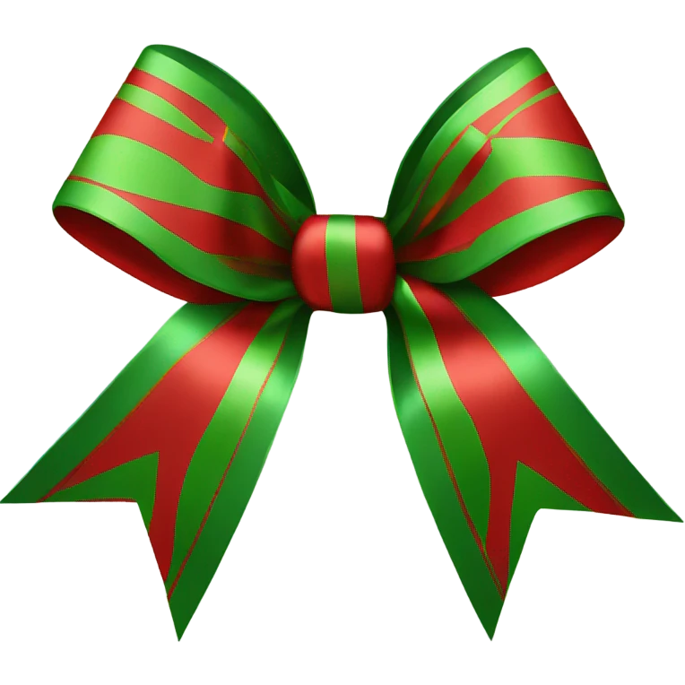 Christmas bow emoji