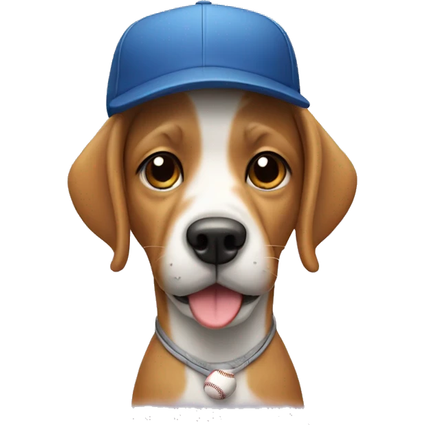 dog with skate and baseball cap emoji