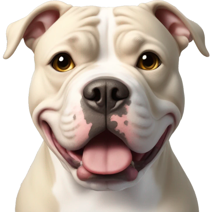 American bully with Alice cream  emoji