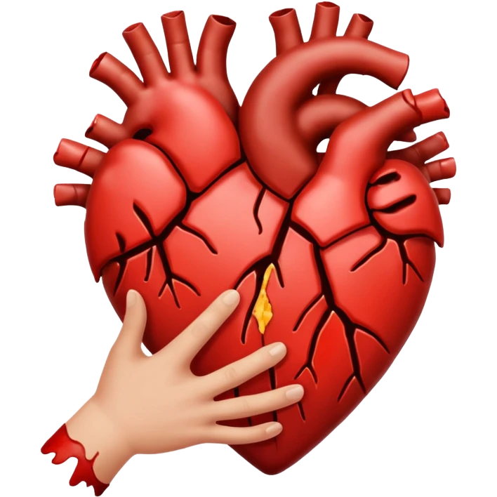 Corazón de manos roto  emoji
