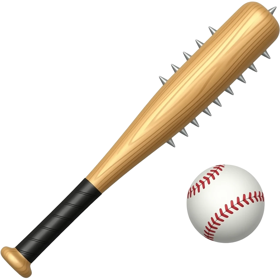 1 spiked baseball bat emoji