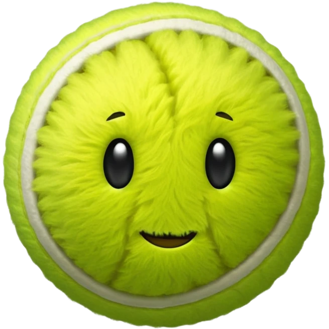 tennis ball bright fuzzy sphere emoji