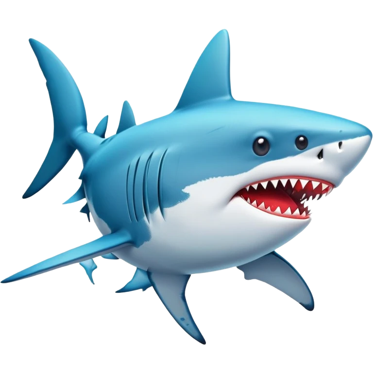 Butterfly kissing a shark  emoji