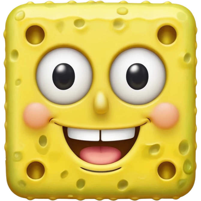 SpongeBob without hands and without pants. emoji