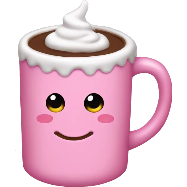 pink hot cocoa mug emoji