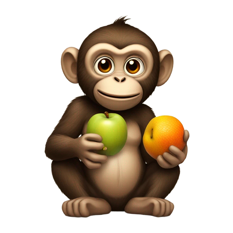 Monkey eating  emoji
