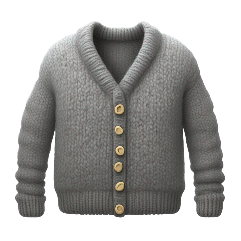 Cozy sweater gray wool emoji