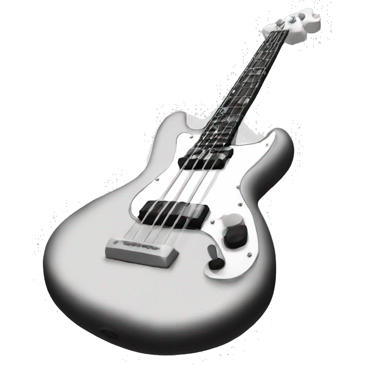 A black and white bass guitar  emoji