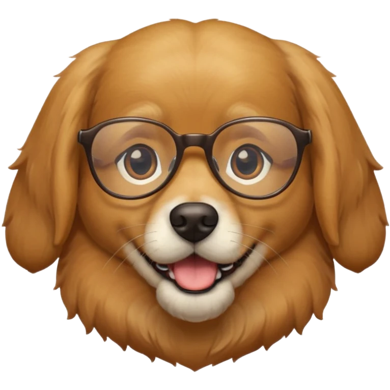 Dog with glasses emoji
