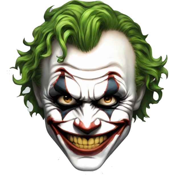 Heath ledger joker batman portrait smiling emoji