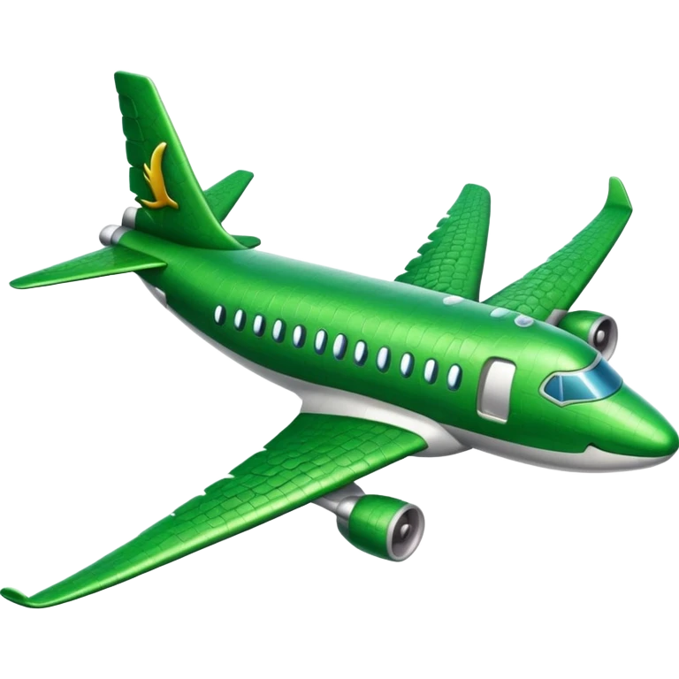 A plane with crocodile head emoji