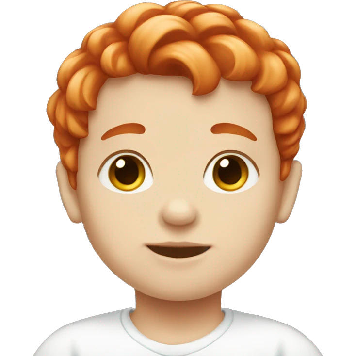White baby boy red hair emoji