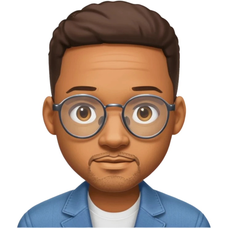 Will Smith with oversized glasses emoji