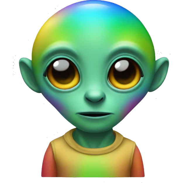 rainbow alien emoji