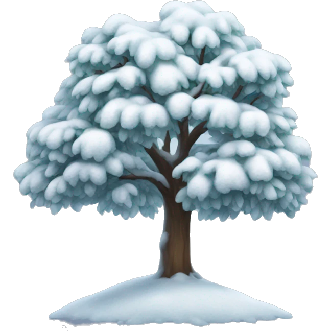 Snowy tree emoji