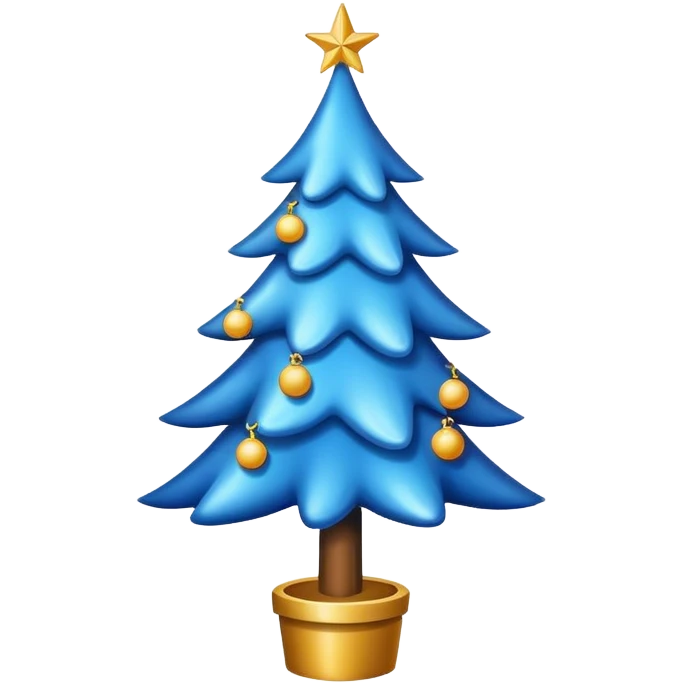 blue Christmas tree emoji