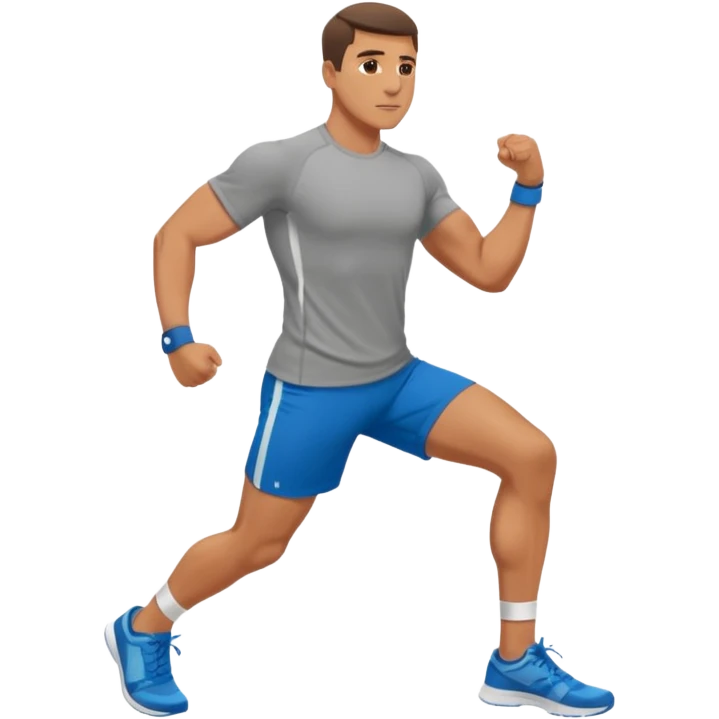 man doing lunges emoji