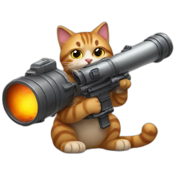 cat with bazooka emoji