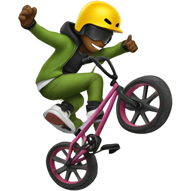 bmx bike rider in skate park emoji